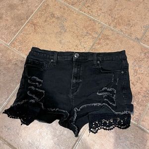 Mudd black distressed shorts size 13